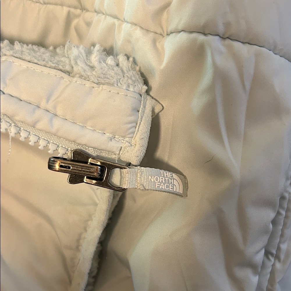 The North Face Kids Fluffy Light Gray Puffer Jacket - Picture 6 of 7